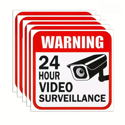 5 Piece 24-Hour Surveillance Stickers