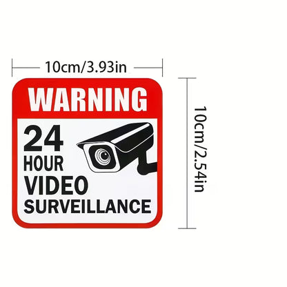 5 Piece 24-Hour Surveillance Stickers